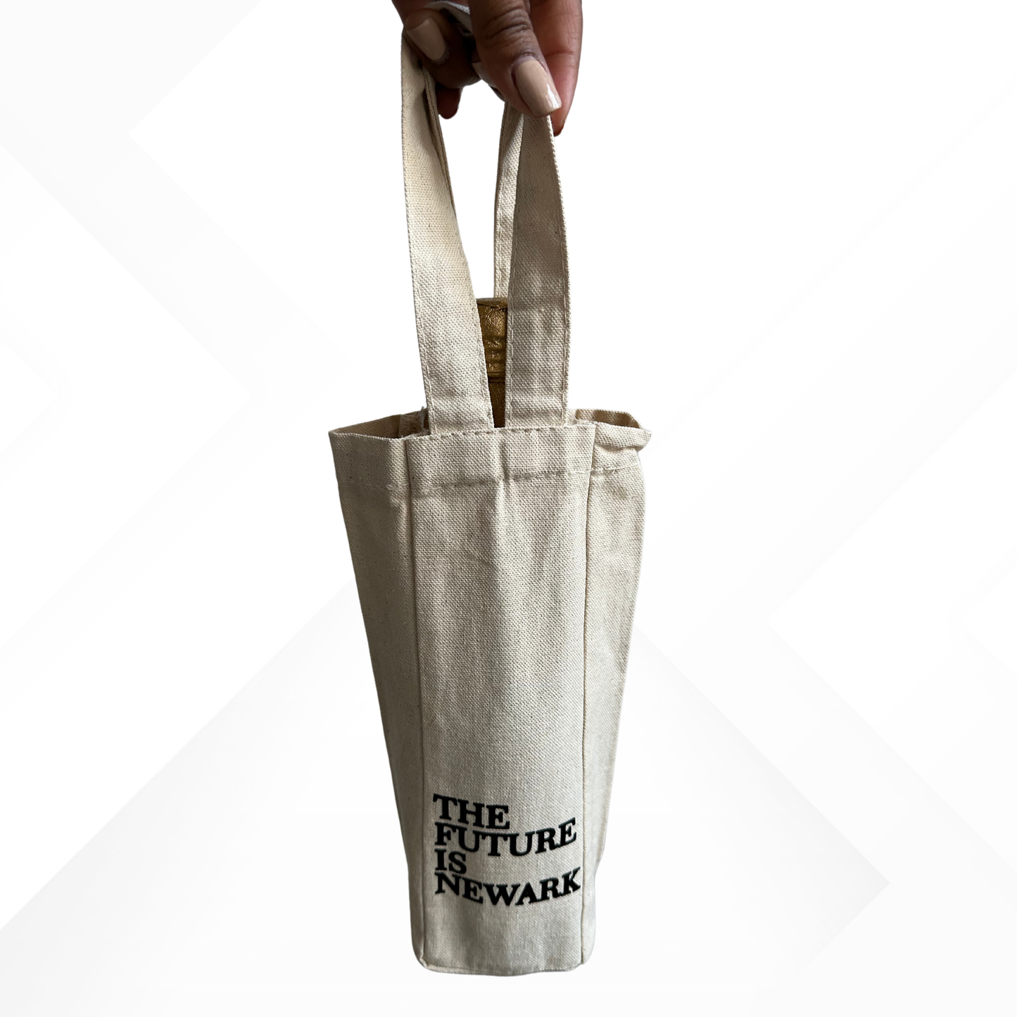 The Future Is Newark Wine Bottle (Canvas Fabric)